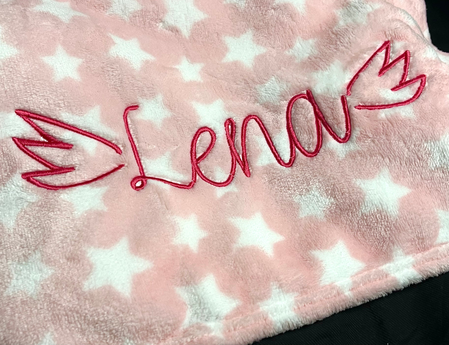 Personalised Pink/Blue Star Baby Blanket