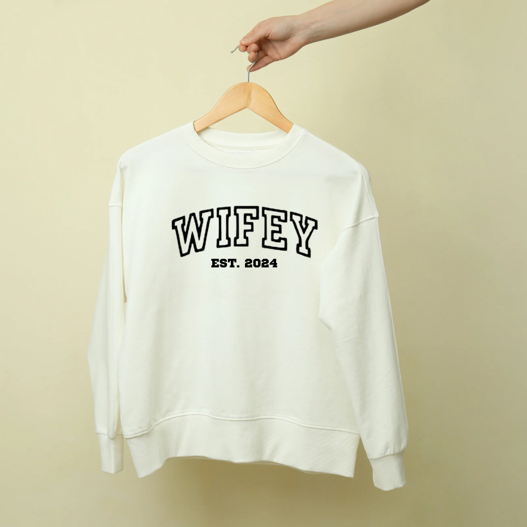 Wifey Personalised Embroidered Sweatshirt