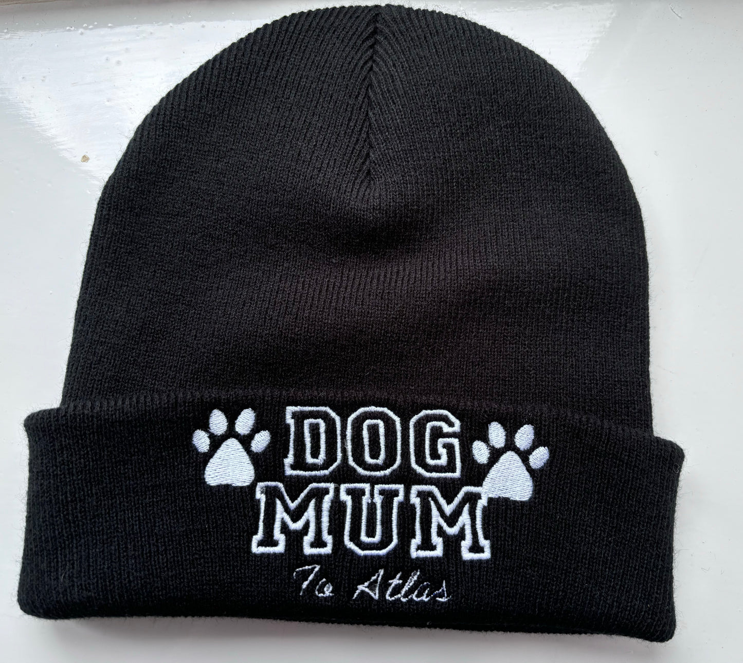 Dog Mum/Cat Mum Embroidered Beanie