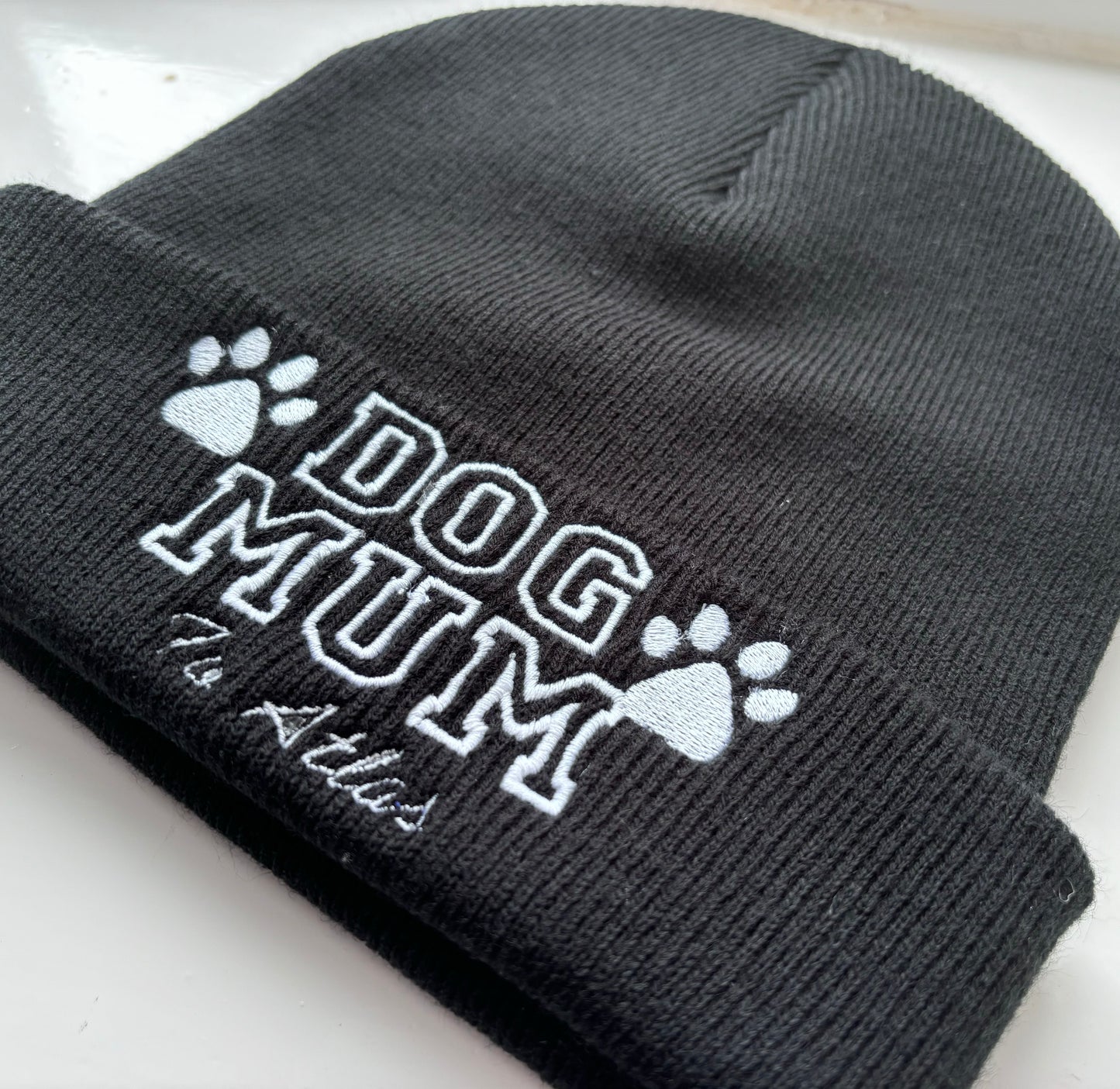 Dog Mum/Cat Mum Embroidered Beanie