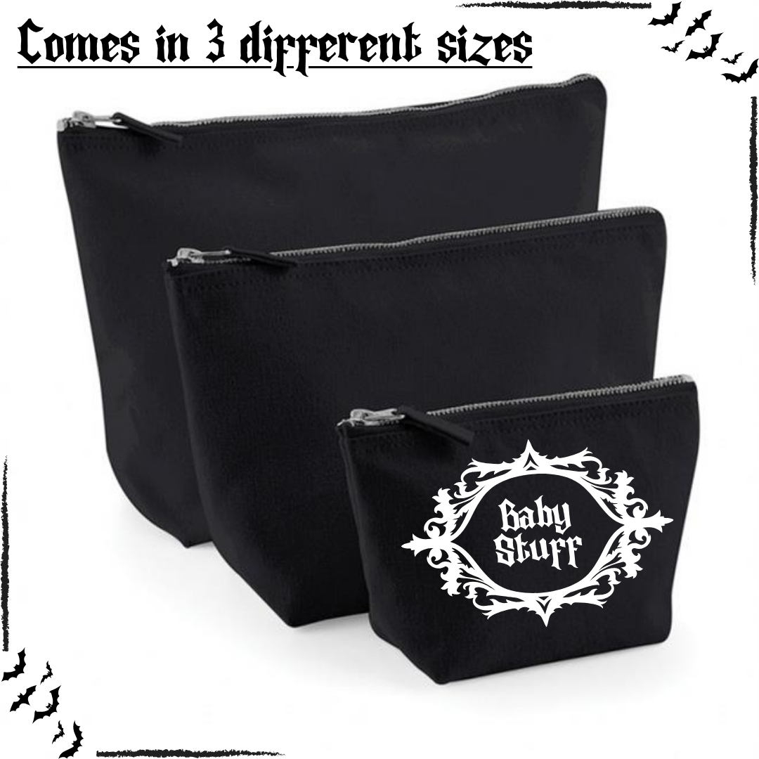 Black Personalised Baby Stuff Bags