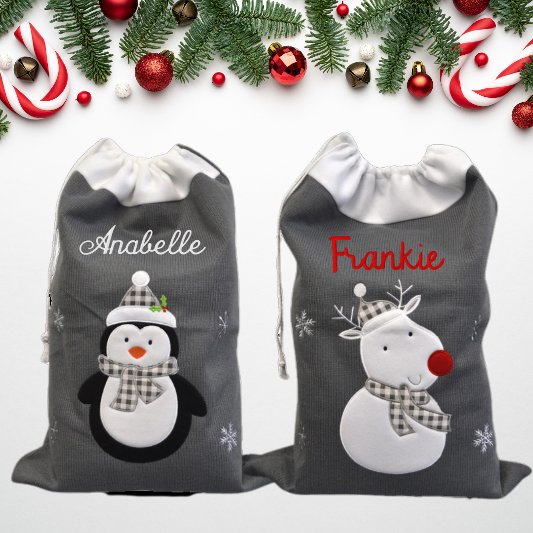 Embroidered Personalised Christmas Sack