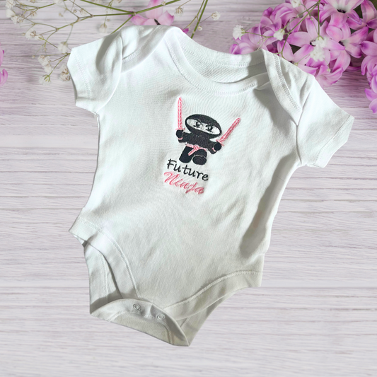 Future Ninja Embroidered Baby Grow
