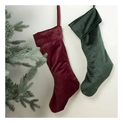 Embroidered Personalised Velvet Christmas Stockings