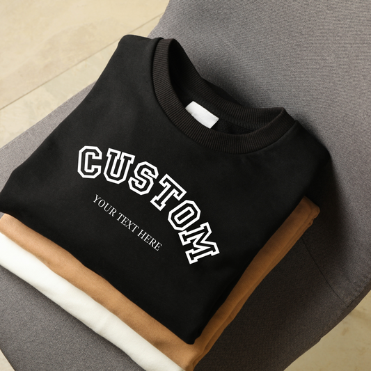 Custom Personalised Varsity Text Sweatshirt