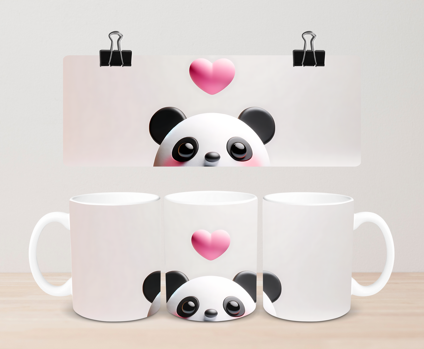 3D Peek A Boo Panda Mug