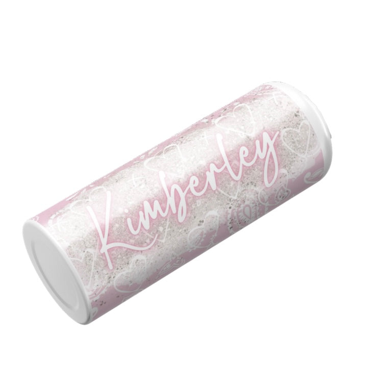 Personalised Pink Glitter Tumbler