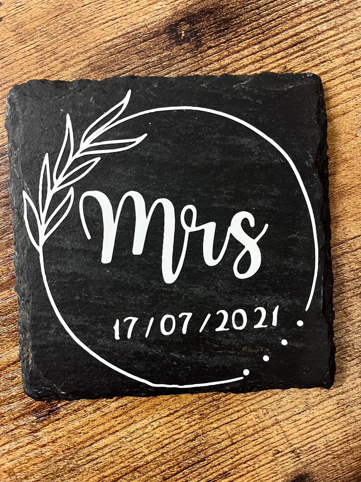 Personalised Mr & Mrs Slate Coasters