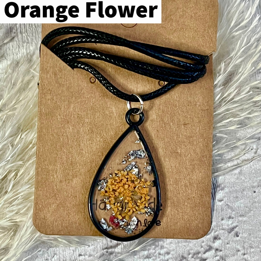 Handmade Wax Cord Resin Necklaces