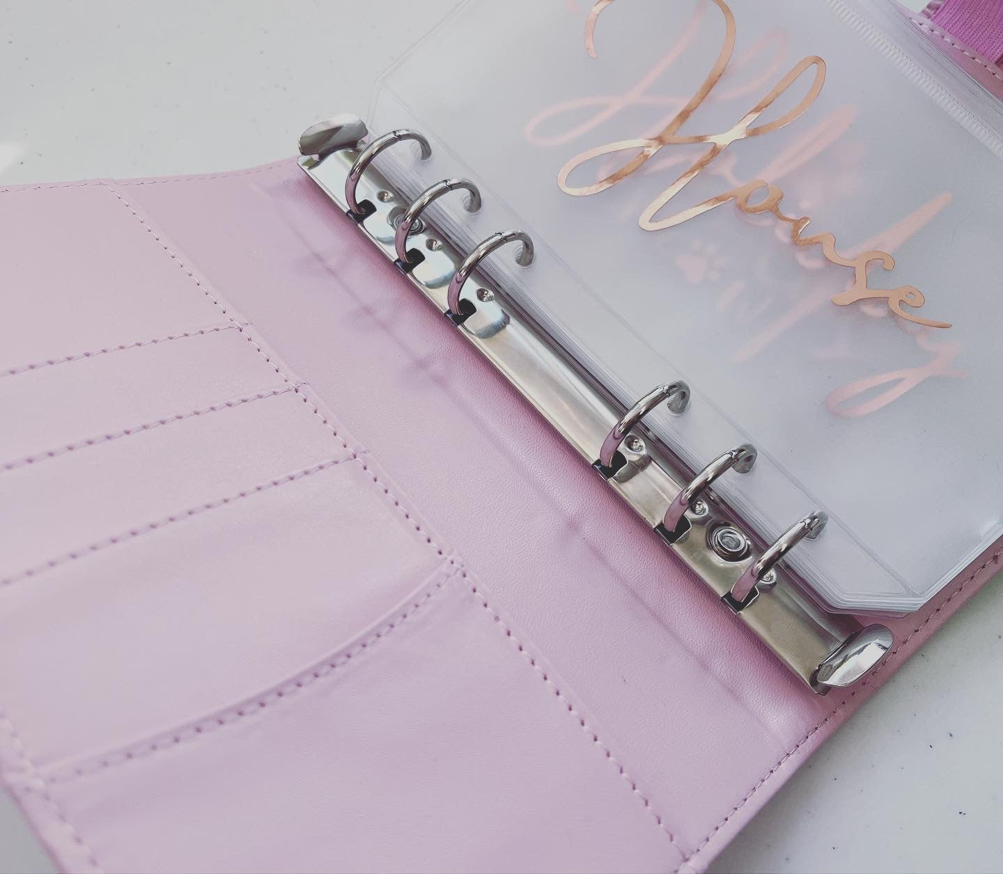 Personalised Solid Colour A6 Budget Binder with 4 Wallets