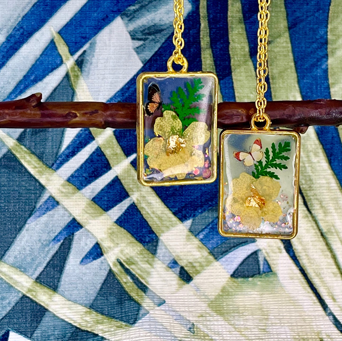 Handmade Yellow Flower Pendant Necklace