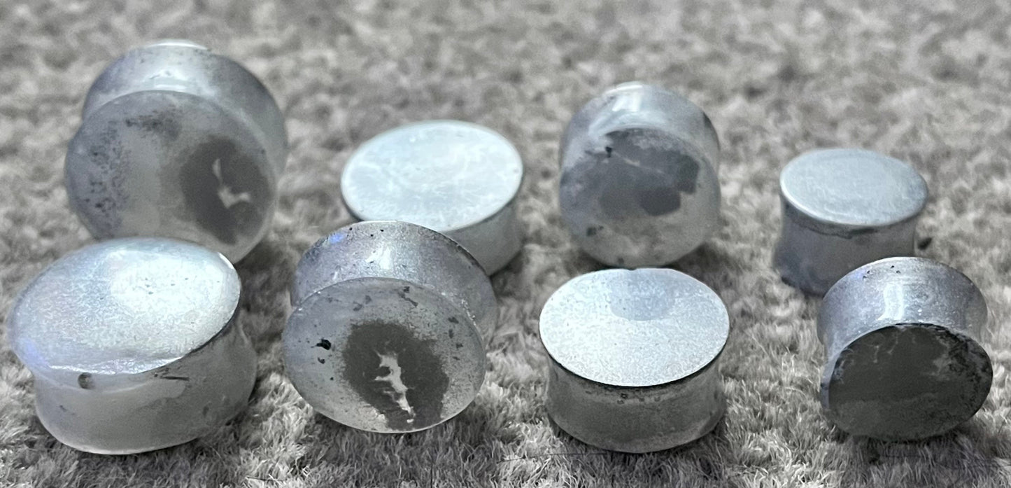 Handmade ‘Moon’ Silver Plugs Ear Gauges