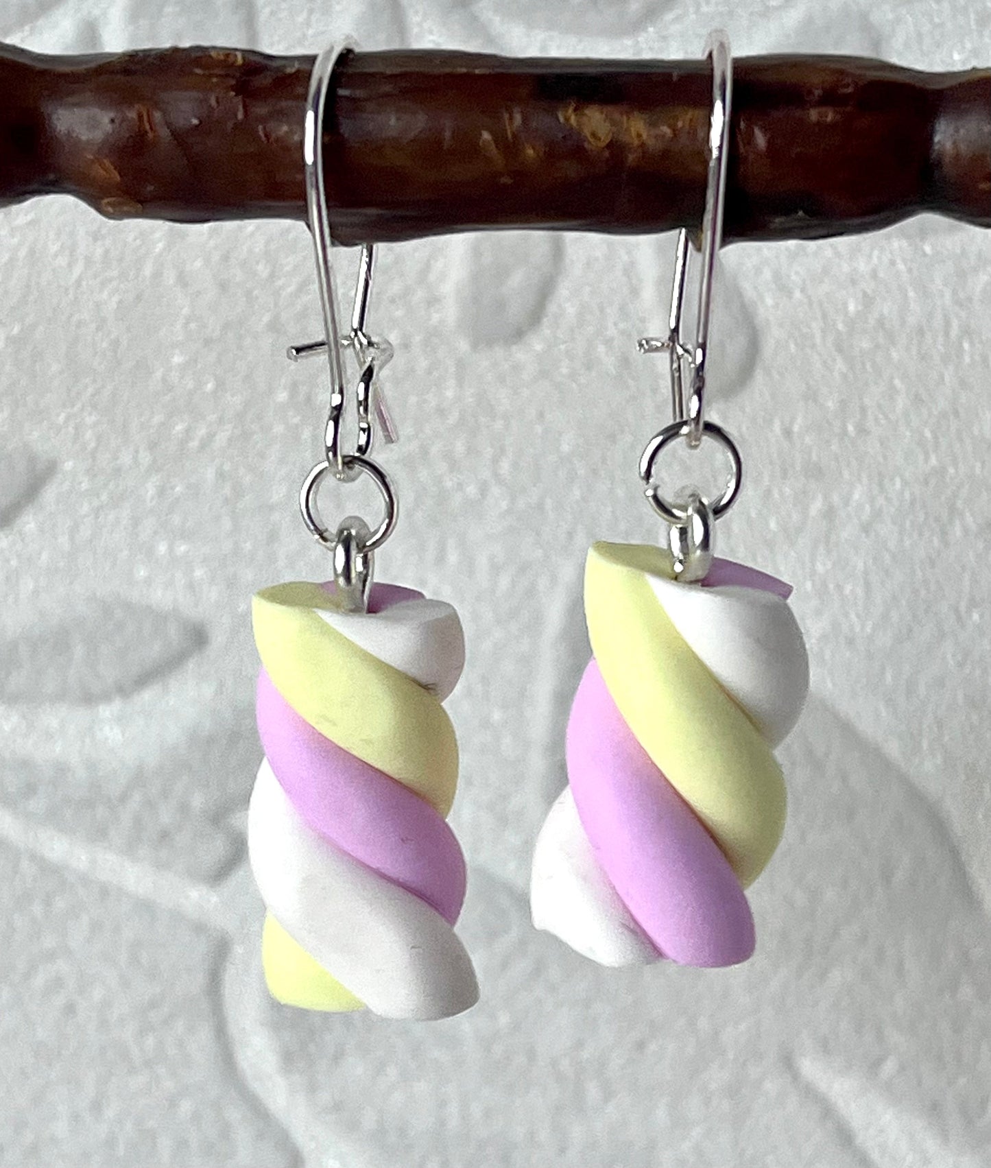 Handmade Marshmallow Flump Polymer Clay Earrings