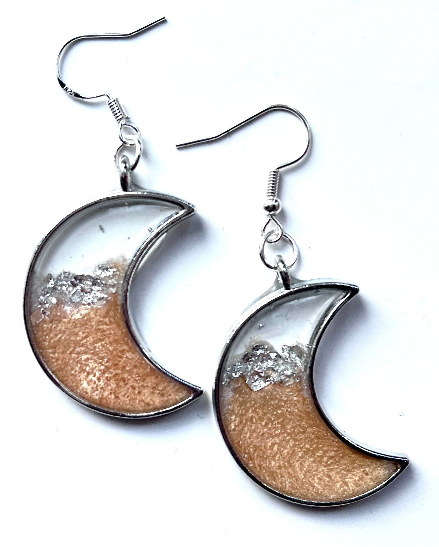 Handmade Moon Resin Dangle Drop Earrings