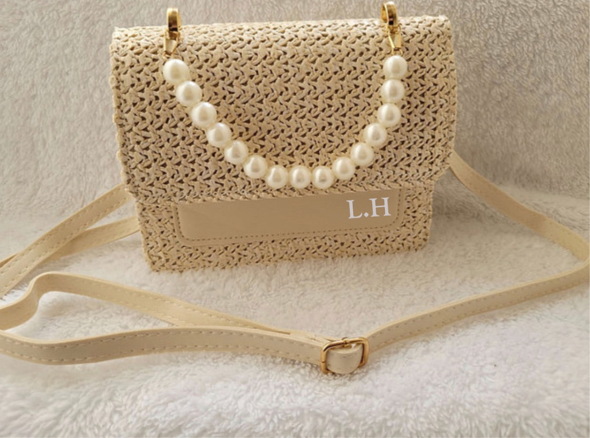 Personalised Pearl Handle Handbag