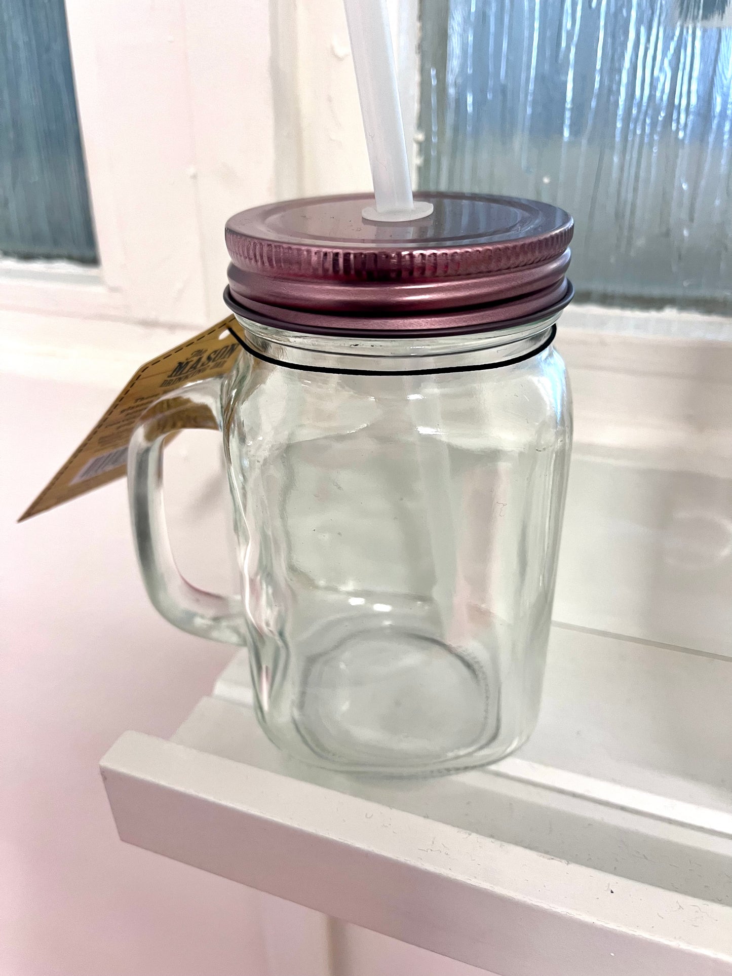 Personalised Mason Jar with Lid and Straw