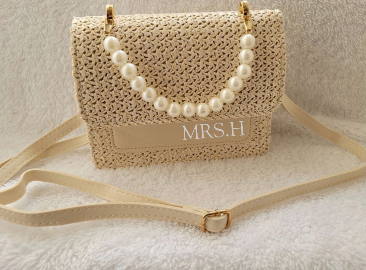 Personalised Pearl Handle Handbag